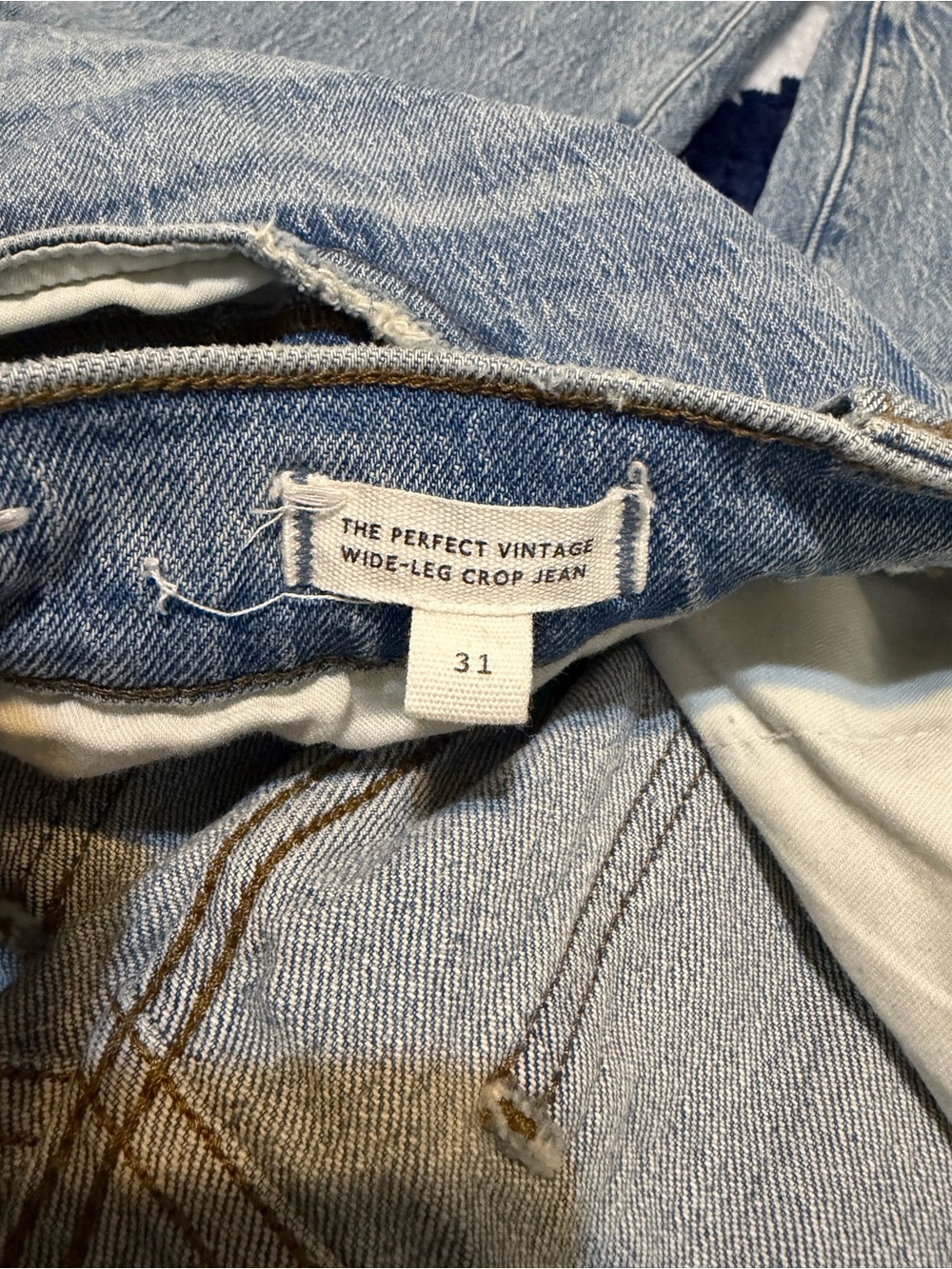 Madewell The Perfect Vintage Wide-Leg Crop Jeans – Size 31 - Picture 8 of 9